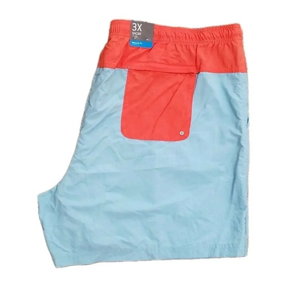 New With Tags Columbia Women's Sz 3X Court Shorts Colorblock Blue Orange